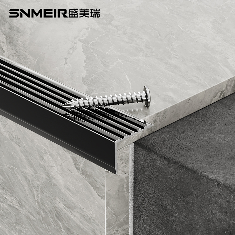 Aluminum Anti Slip Stair Nosing Stair Tread Trim Straight Edge Trim Stair Edge Stair Tread Trim Stair Nosing Linyi Stair Tread Trim Wholesale Carpet Stair Nosin
