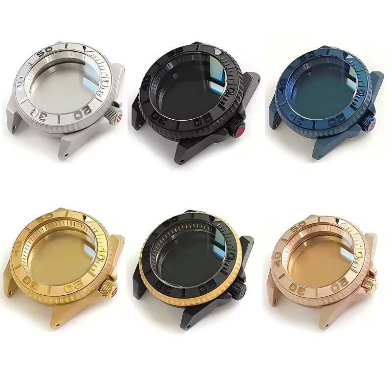 OEM Wholesale Manufacturer Customized Processing Service Customized Stainless Steel Brass Aluminum Alloy Watch Case Stainless Steel Caseback Crown Dial