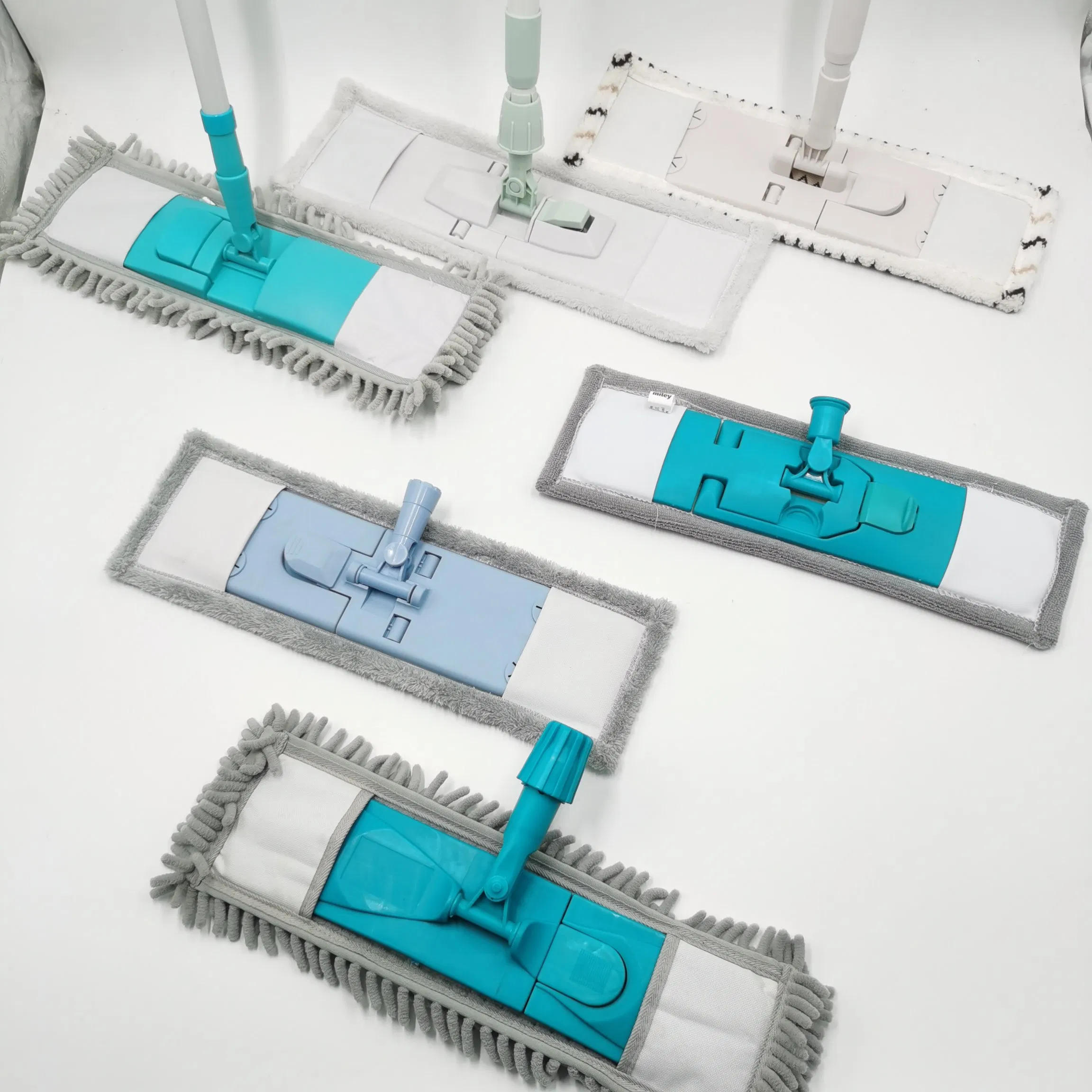 Factory Replaceable Head Easy Cleaning Chenille Terry Refill Flat Mop 360 Degree Rotating Dust Economical Telescopic Floor Microfiber Mop