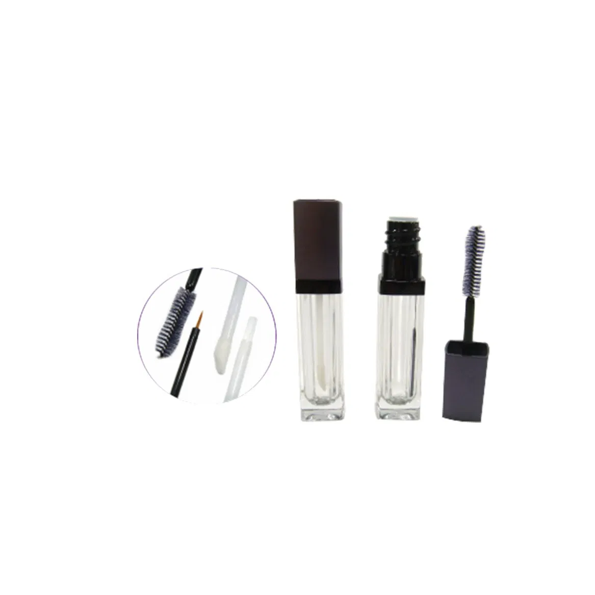Dual Lip Packaging Lipstick Eye Liner Mascara Makeup Brush