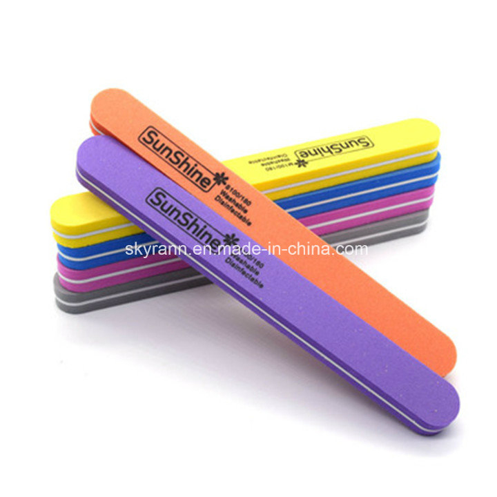 110/180 Grits Diamond Square Disposable Sponge Nail Files for Nails