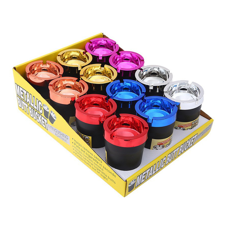 Smoking Accessories 65g 82mm*110 Mixed Color Ashtray Plated Color Home Use Ash Tray Wholesale Price