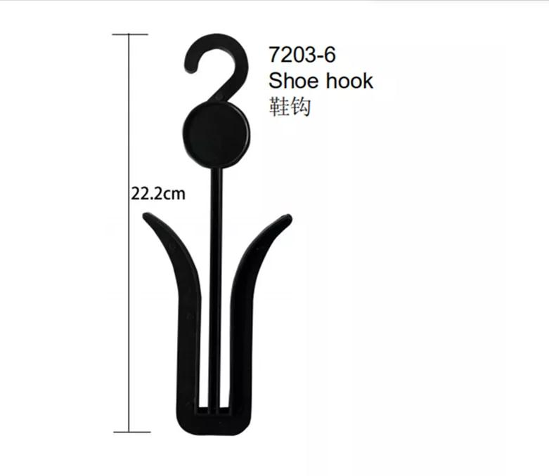 for Cheap Customized Plastic Hanger Clothing Store Shoes Hook for Display Two Color with Logo