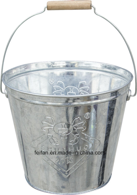 Galvanized Steel Bucket with Wooden Handle/Ice Bucket/Water Bucket