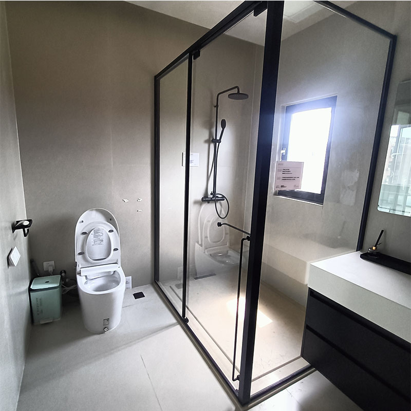 Anti Rust Track Shower Door Moisture Resistant Long Life Shower Room Door