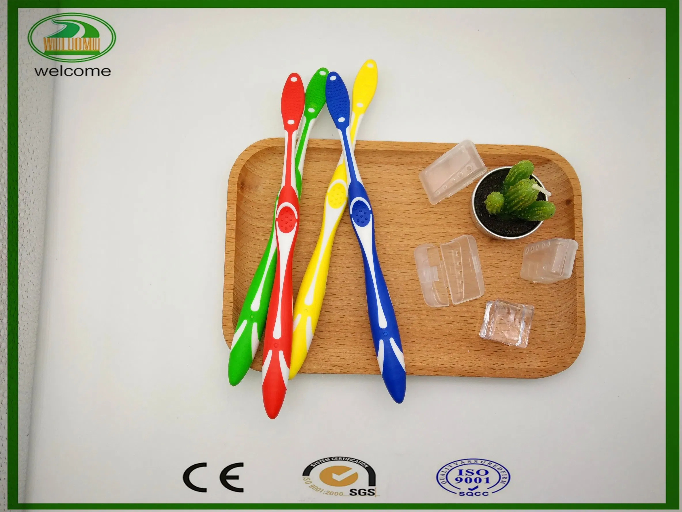 Premium 610 Nylon Bristle Adults Oral Care Toothbrush with Free Cap