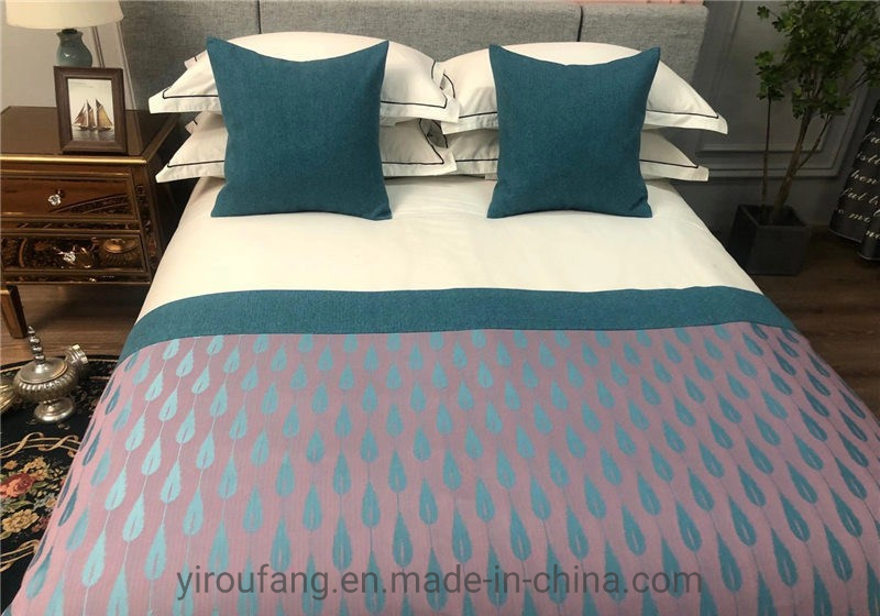 Condo King Bed Yarn-Dyed Jacquard Orange Decorate Bed Flags