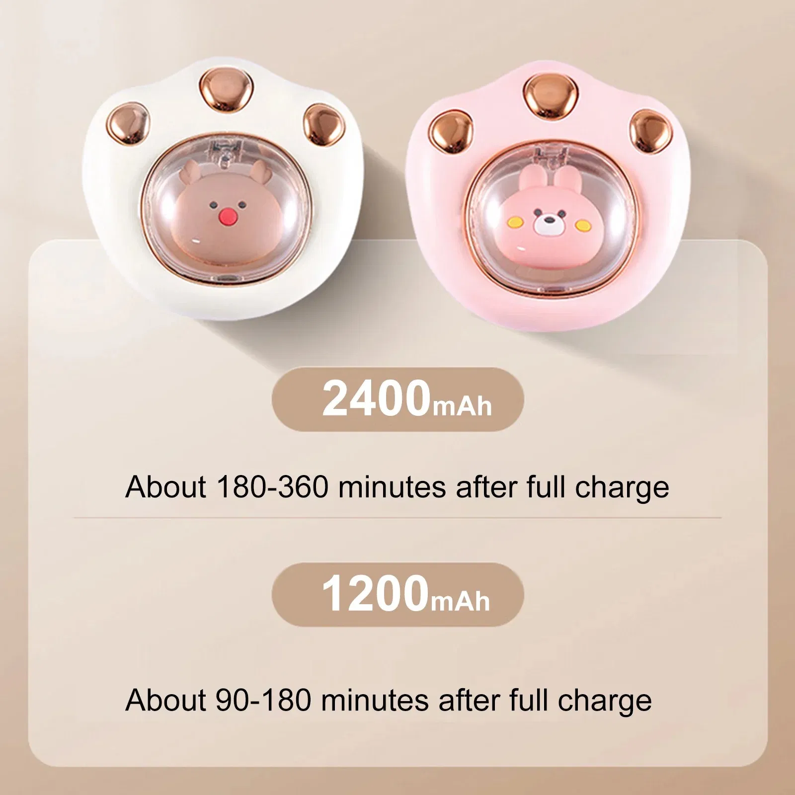 USB Rechargeable Pocket Cat Claw Cute Winter Heater R Mini Hand Warmer