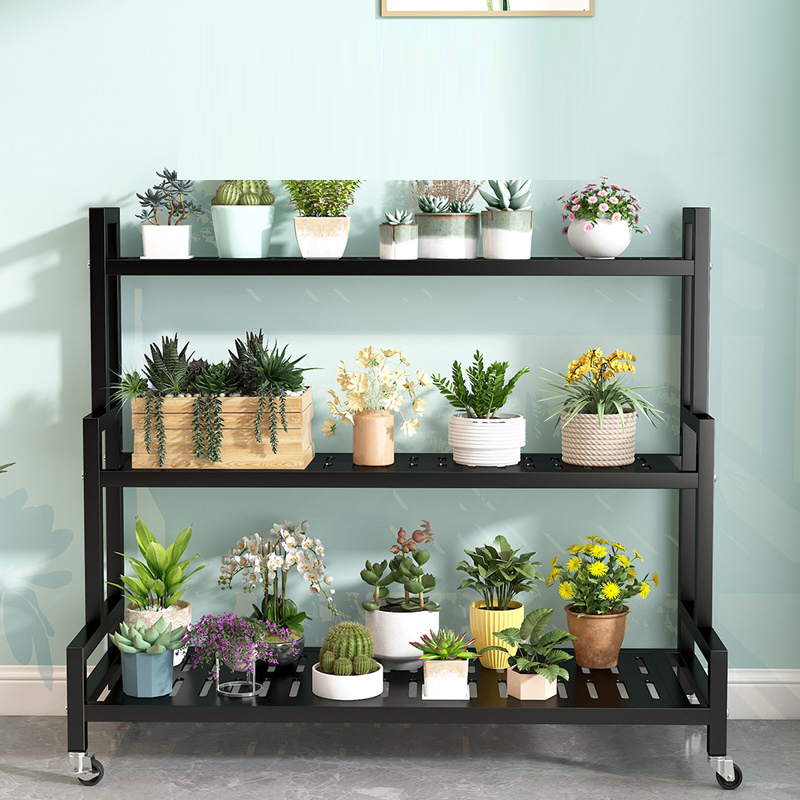 Indoor Simple Flower Stand Home Balcony Garden Flower Pot Racks Storage Rack Floor Multi-Layer Flower Stand