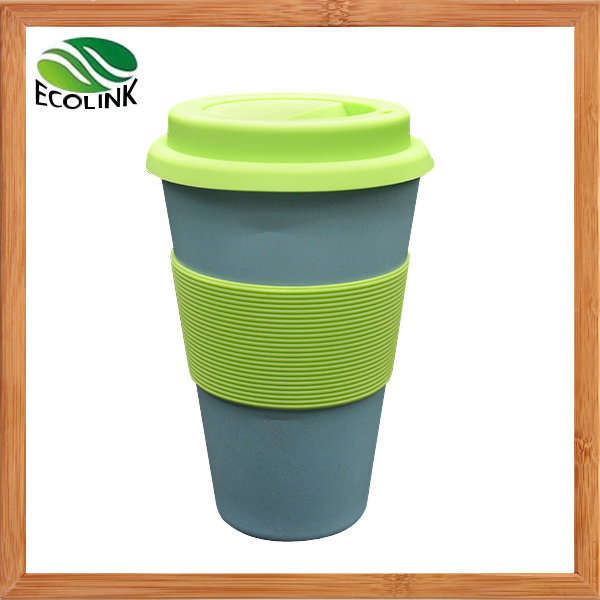 Чашка из бамбукового волокна с логотипом, 12 oz