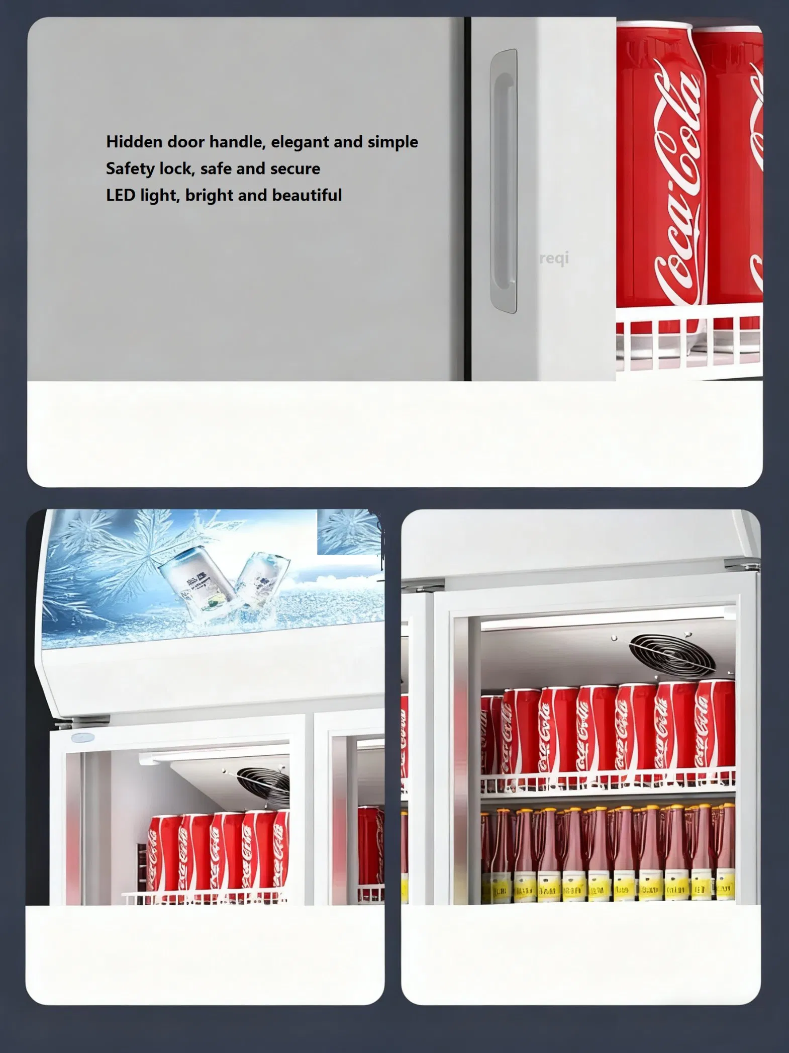 Factory Outlet Customized Great Quality Cooler Showcase Glass Door with CE for Mini Shop restaurant