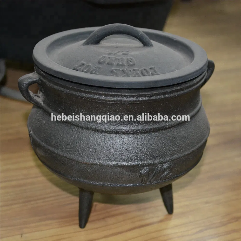 Cast Iron Potjie Pot Hot Selling Wax Coating Three Legged Cast Iron Pot Potjie Pot