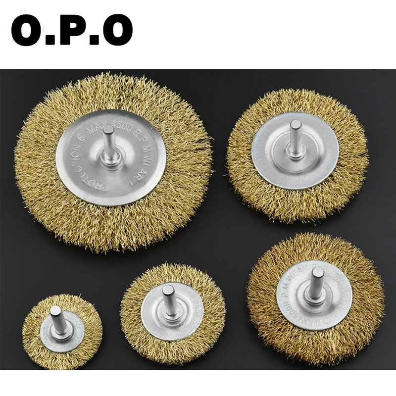 Медная стальная щетка для дрели, удаление ржавчины