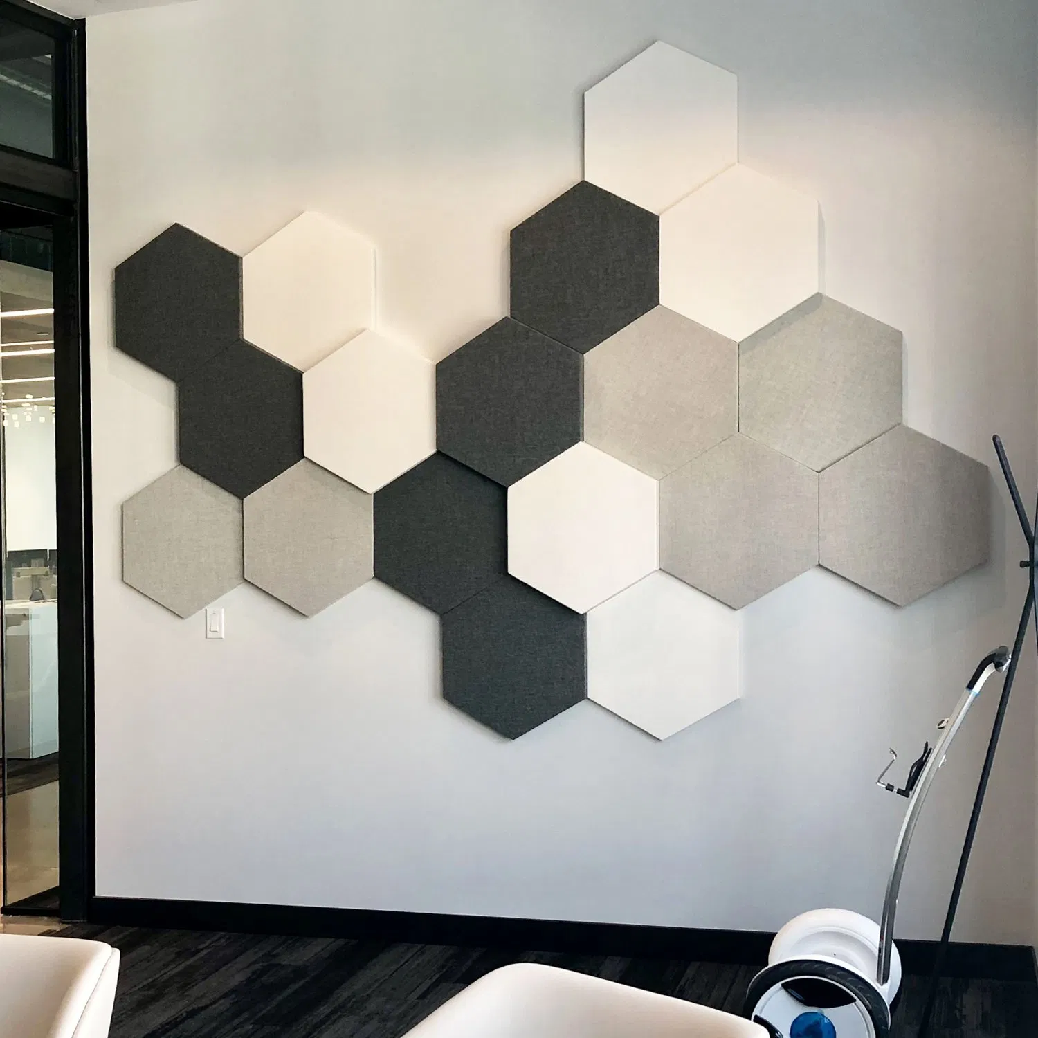 Pet 3D Hexagon Polyester Fiber Acoustic Panel Wall