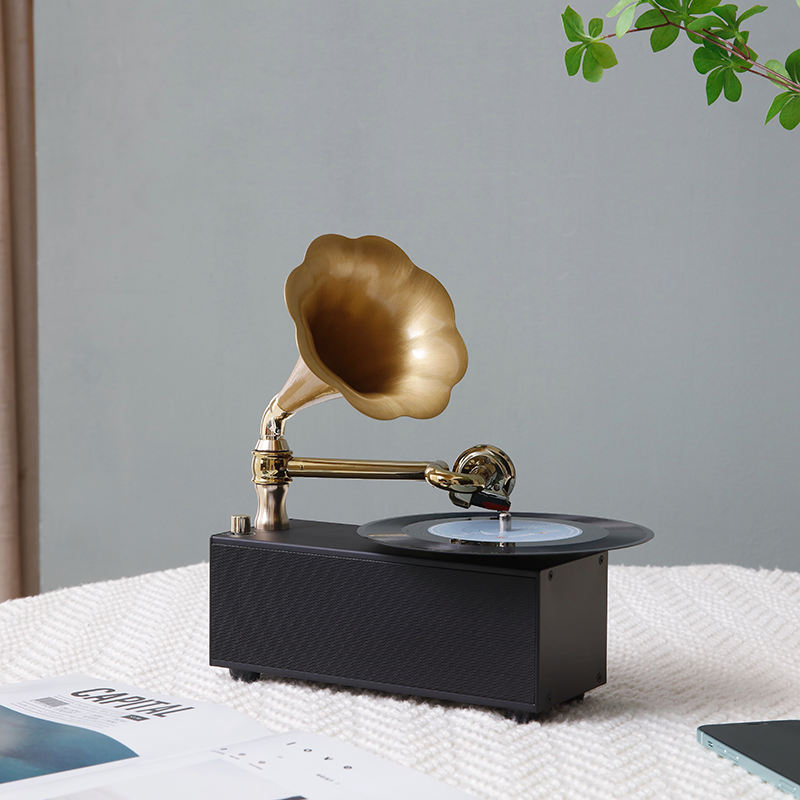 Ретро-проигрыватель винила 3 скорости с внешним динамиком