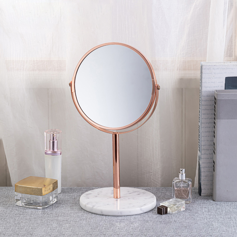 Bright Silver 7 Inch Customized Makeup Mirror Retro Desktop Dressing Table Mirror Bathroom 2X/3X/5X Magnifying Beauty Makeup Mirror