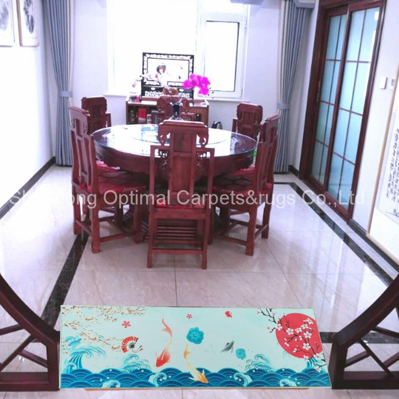 45cmx120cm/60cmx180cm Kitchen Printed Mat/Flooring Carpet with Anti-Slip Nonwoven Backing