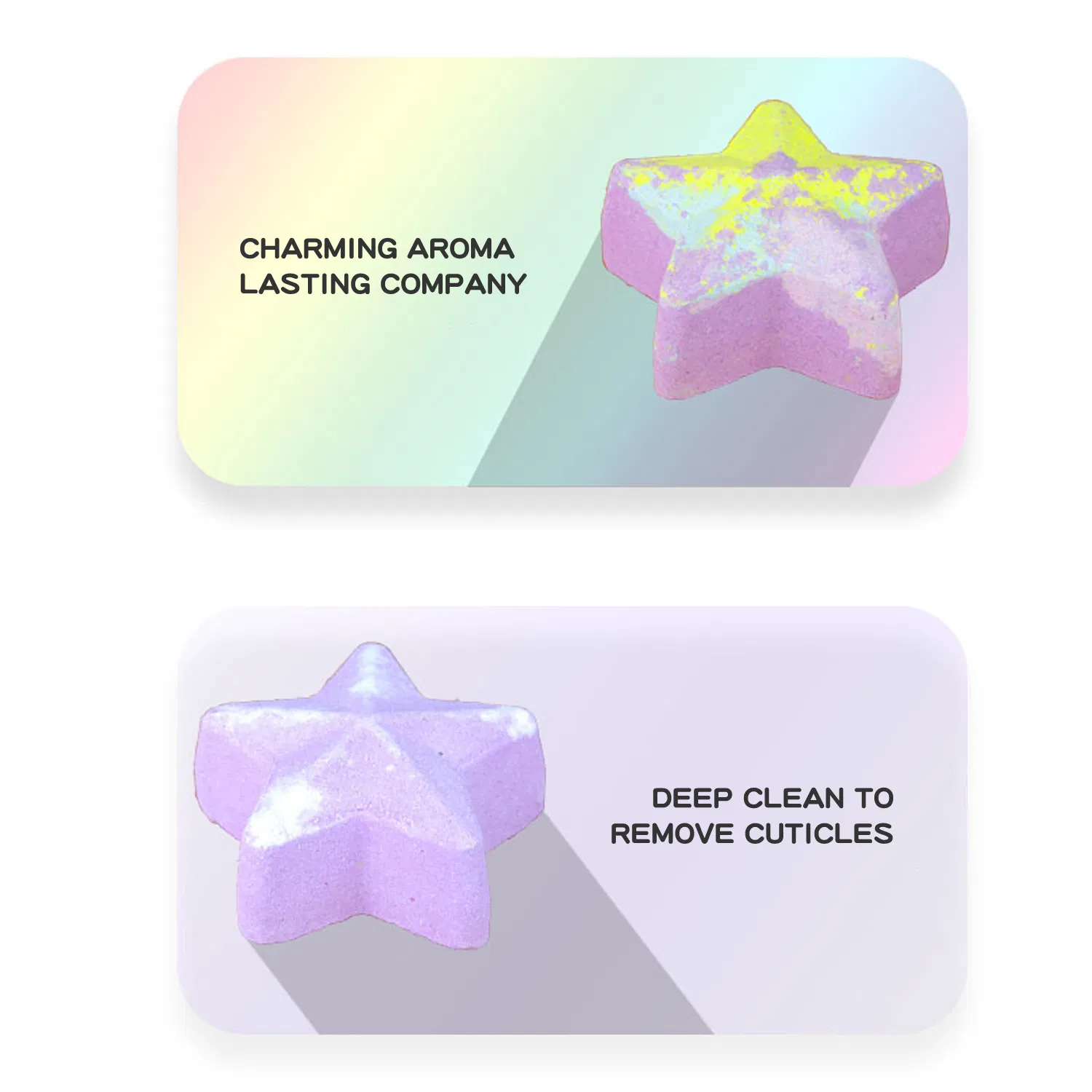 OEM Deep Cleaning and Exfoliation Star Explosion Bath Bomb Salt