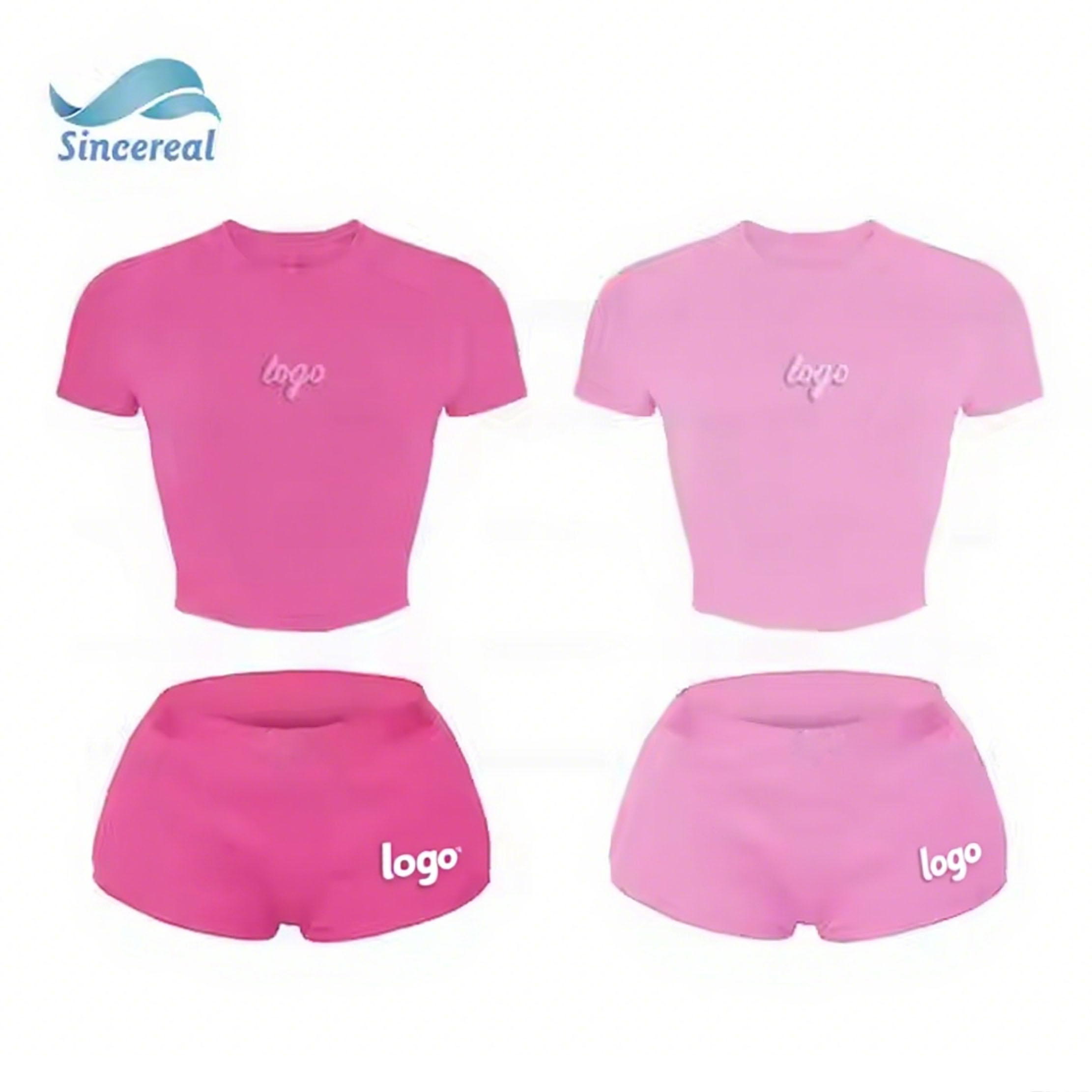 Костюм спортивный женский с вышивкой и логотипом