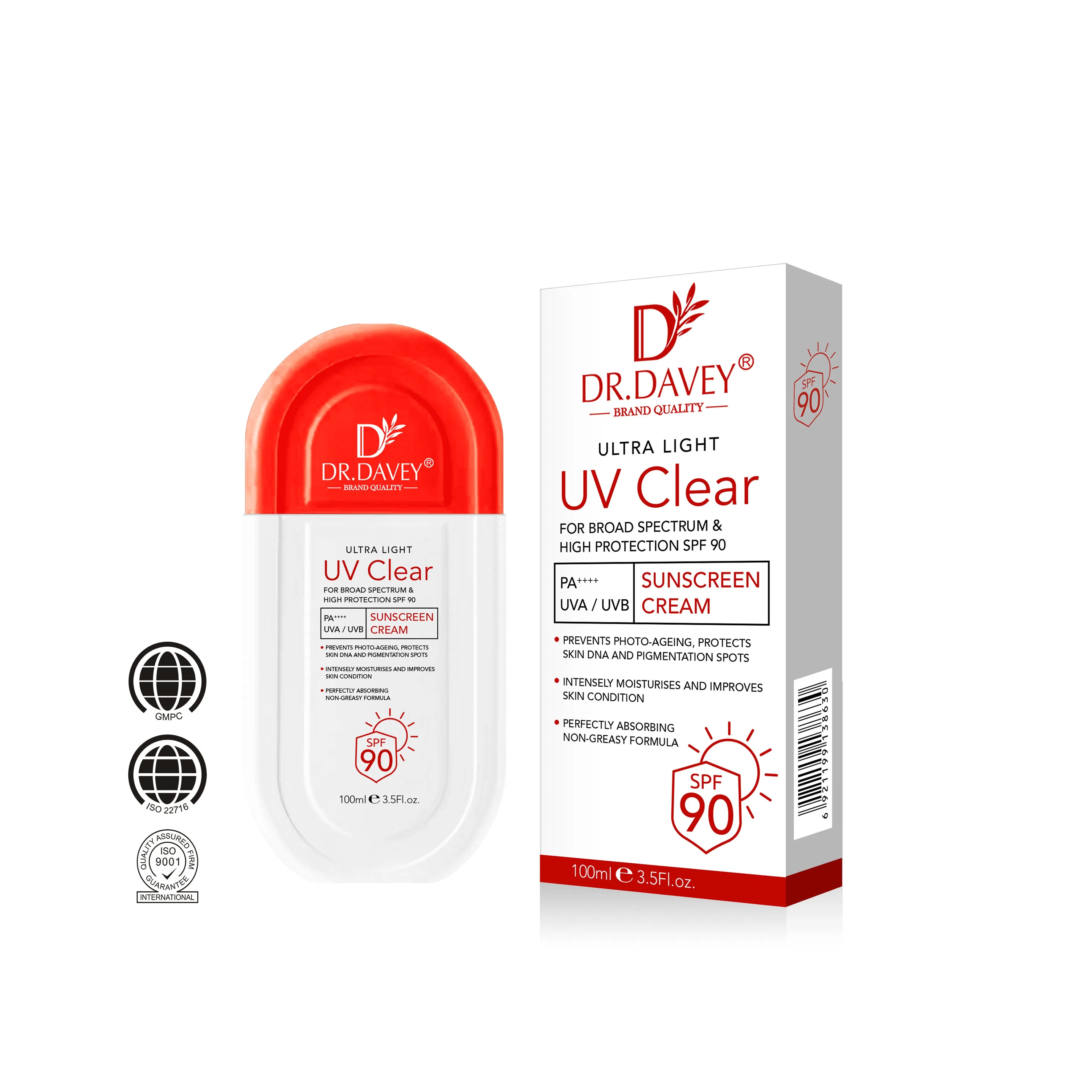 Dr. Davey SPF90 UV Clear Sunscreen Cream Waterproof