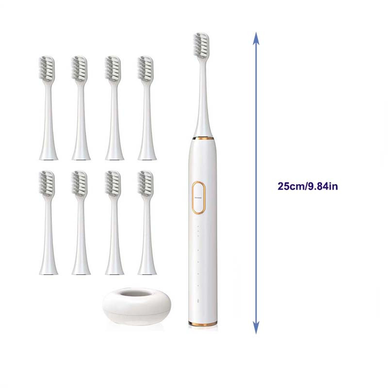 Ultra Sonic Electric Toothbrush with 8 Brush Heads Wireless Charging