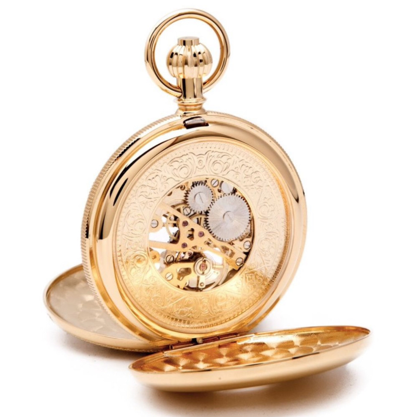 Custom Logo Classic Man Gents Antique Pocket Watch Brass