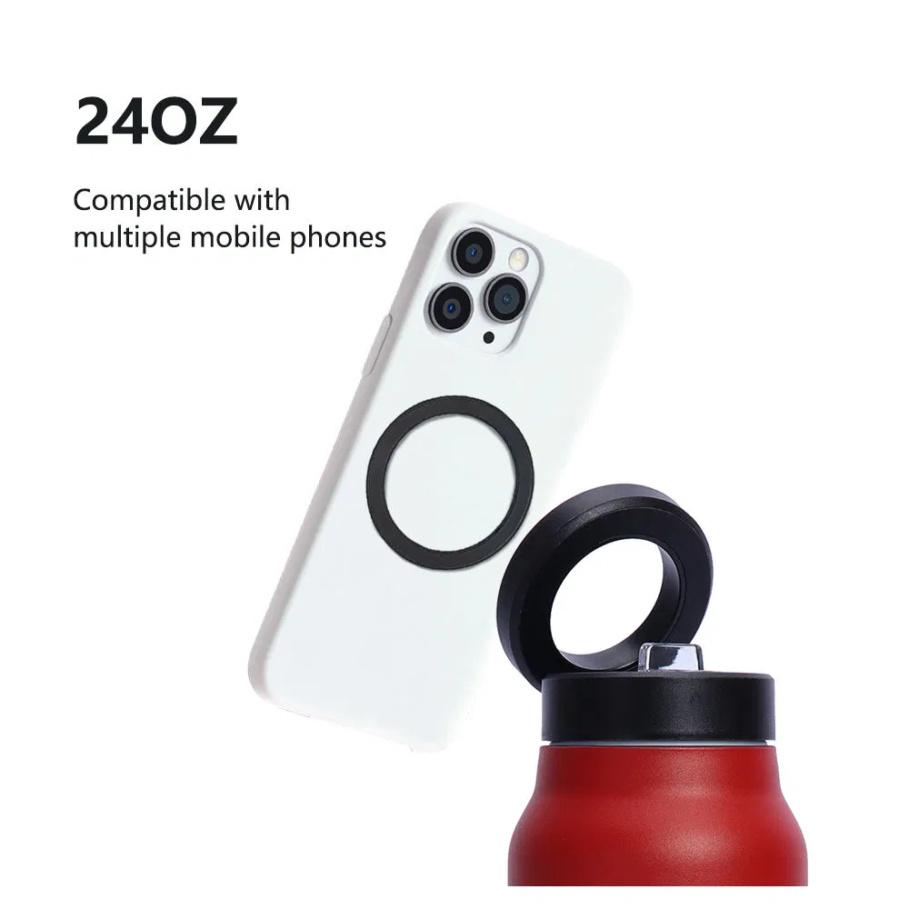 Custom Magsafe Water Bottle Double Wall Vacuum Flask Insulated Stainless Steel Magnetic Water Bottle with Magnetic Lid