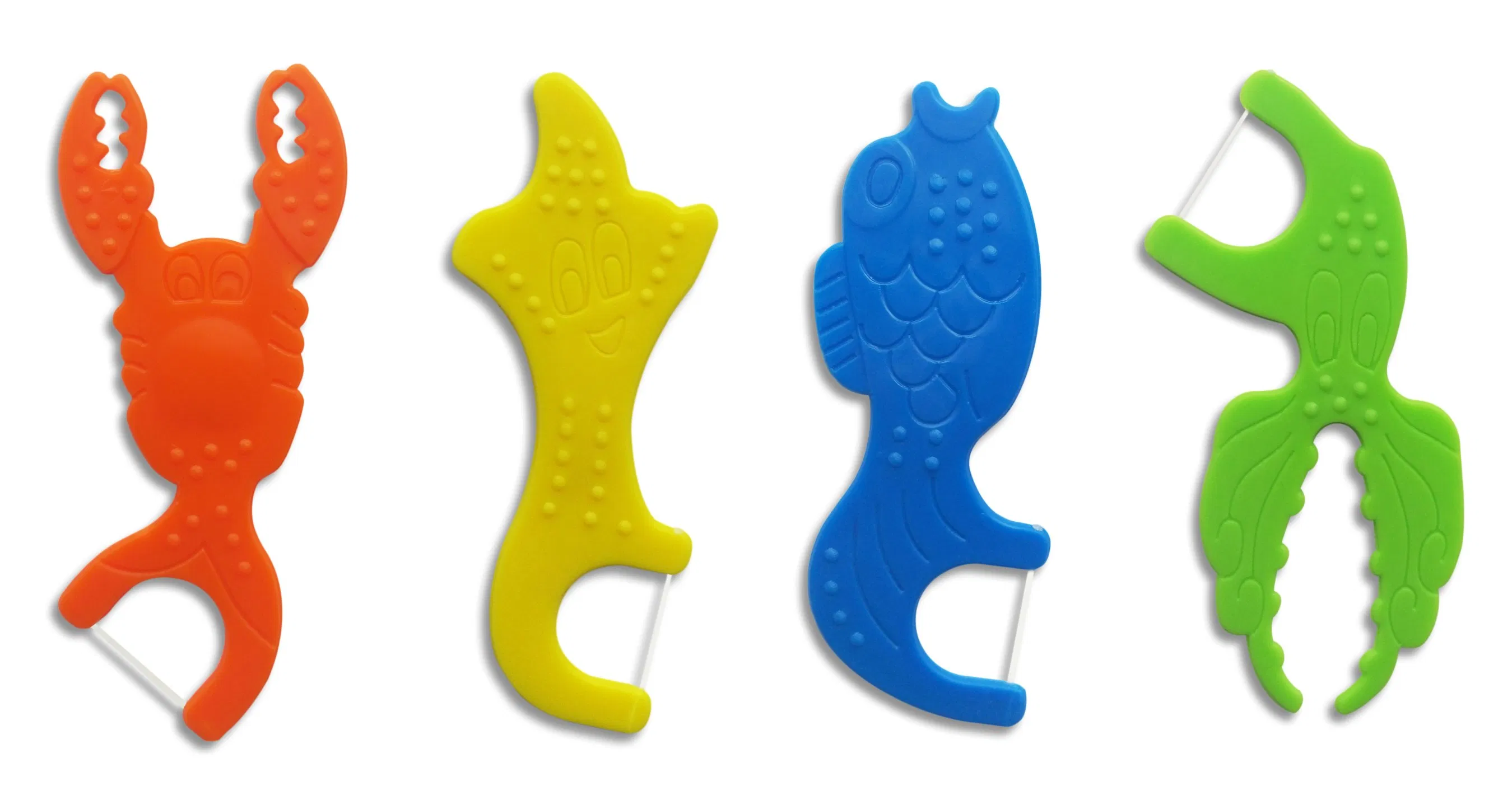 Kids Flosspicks /Floss Pick in Cute Shape/Private Label with UHMWPE Dental Floss and Customized Package
