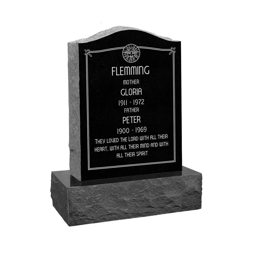 Factory Wholesale Cemetery Grey Granite Monument Solid Granite Marble Headstone Gravestone