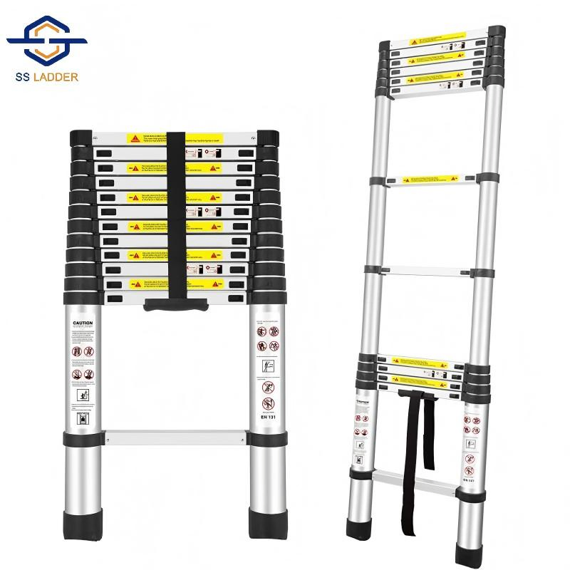 Thickened Aluminum Alloy Single-Sided Ladder Household Folding Ladder Portable Multi Functional Telescopic Ladder