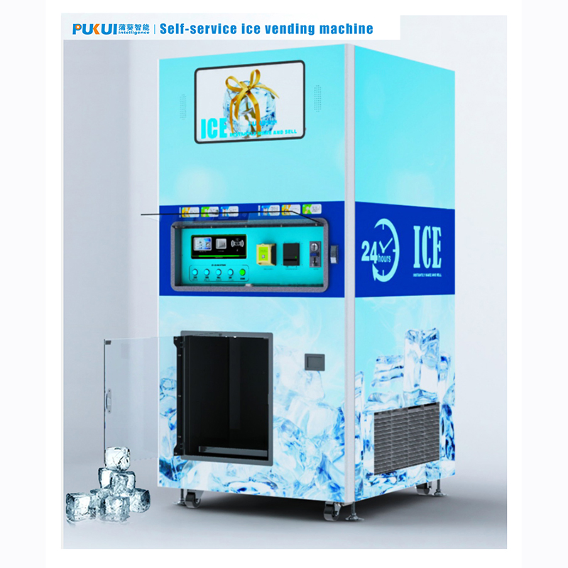 Automatic Coin Operated Convenience Bagged Cube Ice Vending Machine