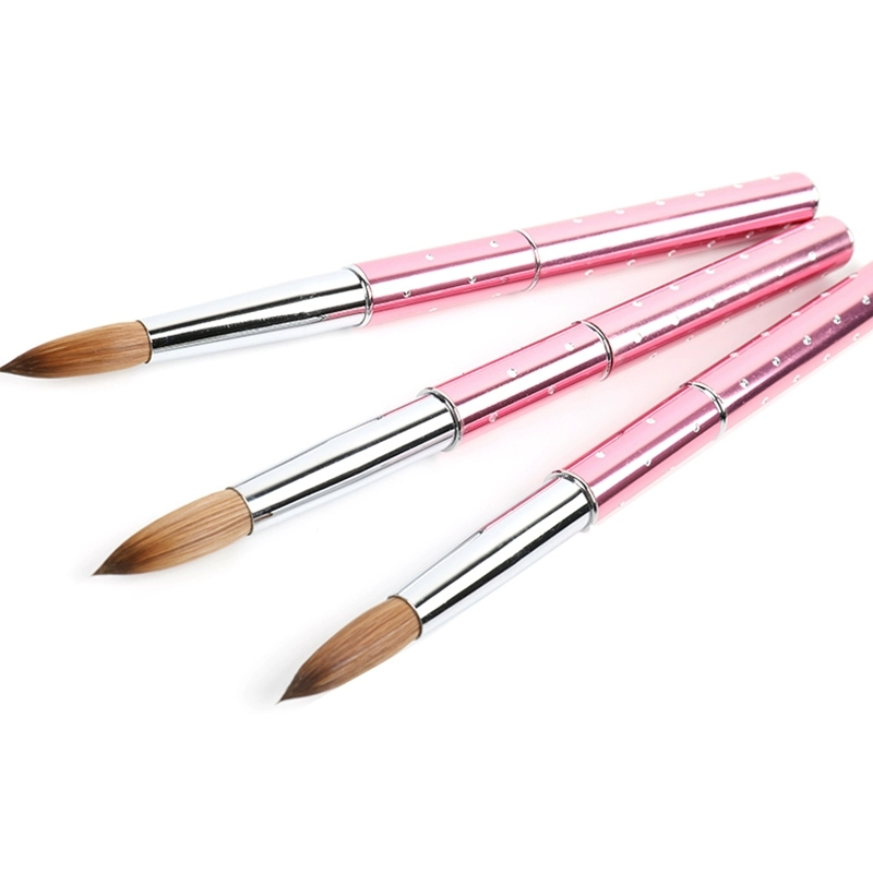 Professional 100% Kolinsky Nail Acrylic Brush Customized Handle Private Label Mink Hair Nail Brush Nail Acrylic Brush