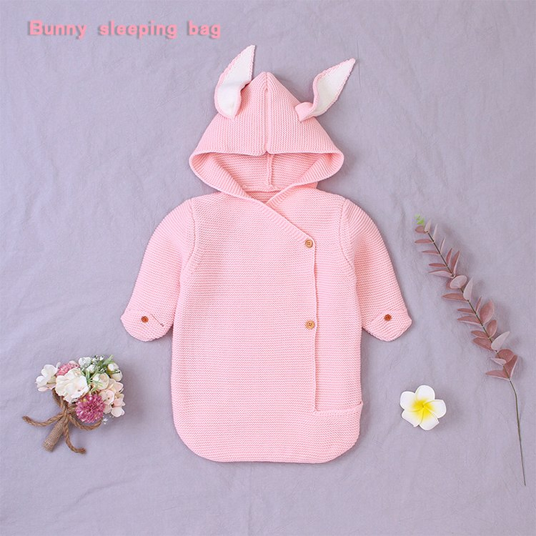 Baby Girls Boys Stroller Wrap Nap Blankets, Soft Thick Fleece Knit Sleeping Bag