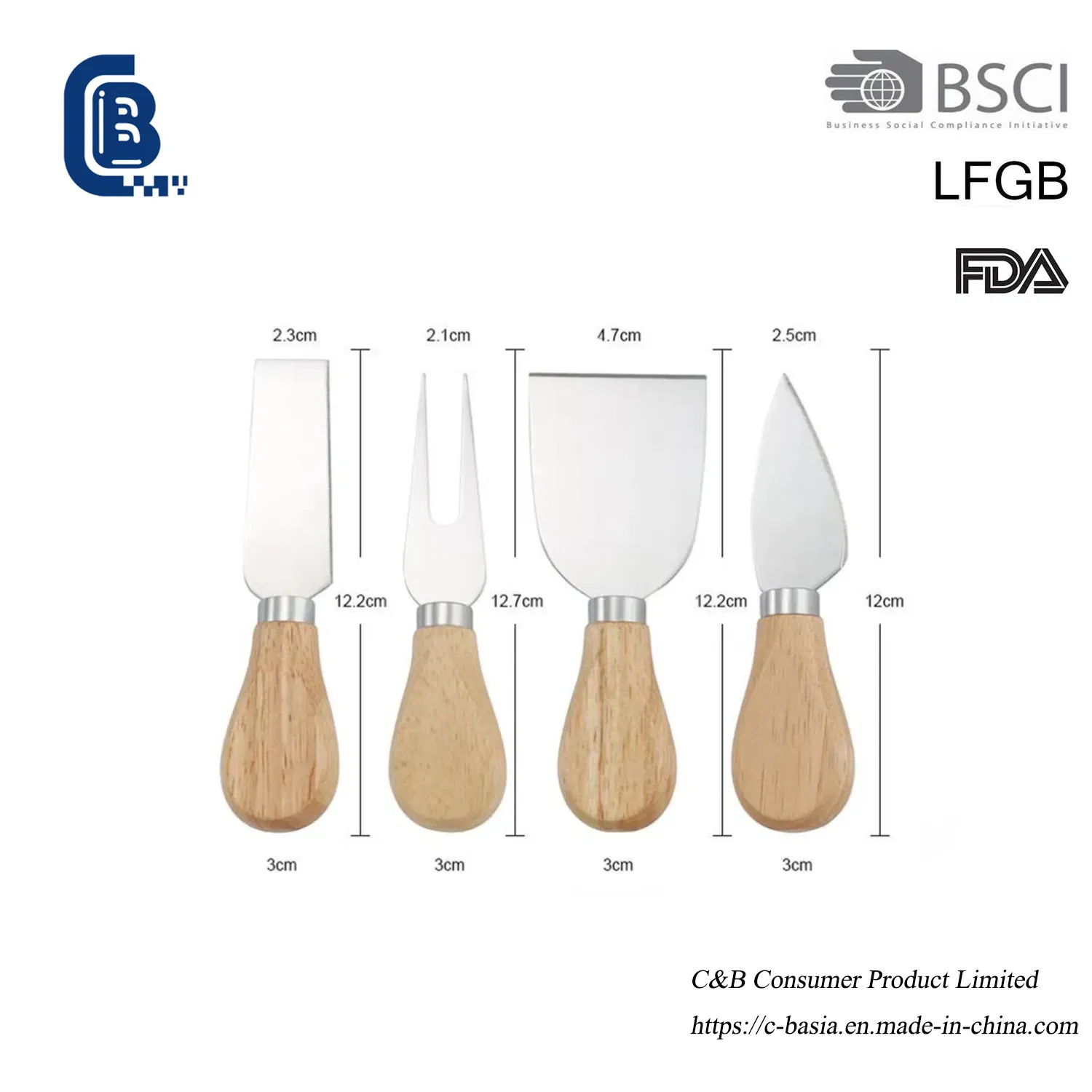 Нож-скребок для сыра из нержавеющей стали
