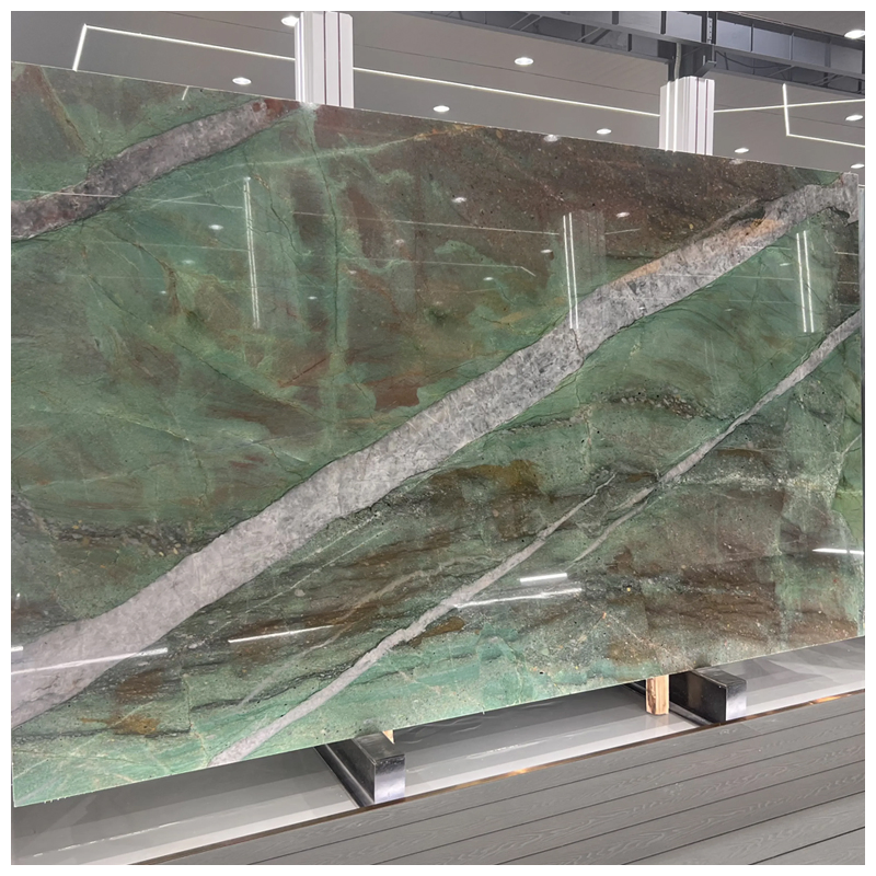 Green Patagonia Polished Quartzite Slabs for Countertops and Tables