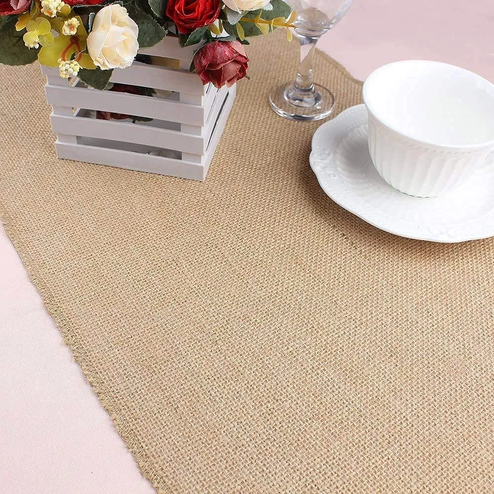 12inch X 10 Yards Wedding Party Jute Table Runner Cloth