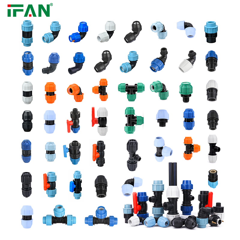 Ifan Factory Custom Irrigation PP Compression Fittings Pn16 Quick Connecter 20-110mm HDPE Fitting