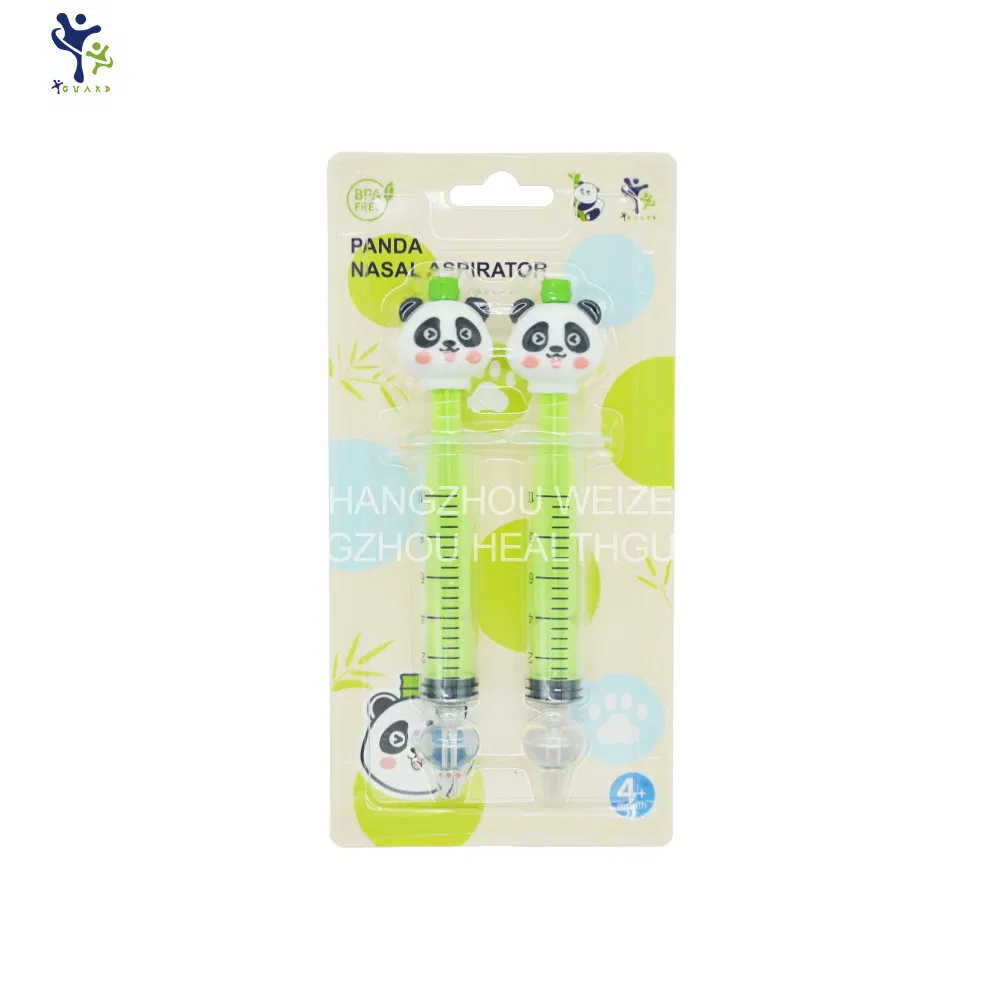 BPA Free EU CE Exclusive Panda Design Nasal Syringe Washer 10ml Soft Silicone Baby Nasal Irrigator