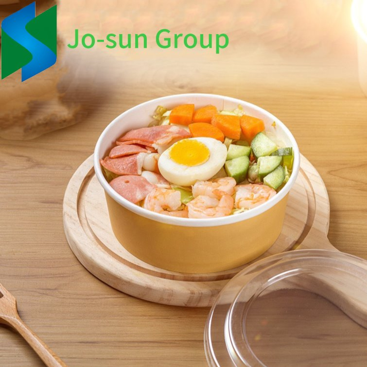 Jo-Sun Biodegradable Disposable Customized Sturdy Kraft Paper Soup Bowl