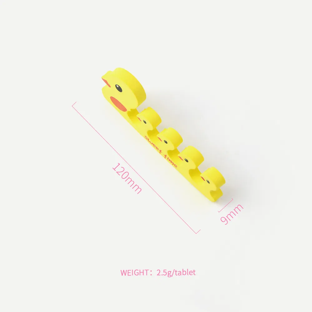 Professional Foot Care Pedicure Gel Toe Separators DIY Cute Duck Shape Manicure Nail Art Finger Separator