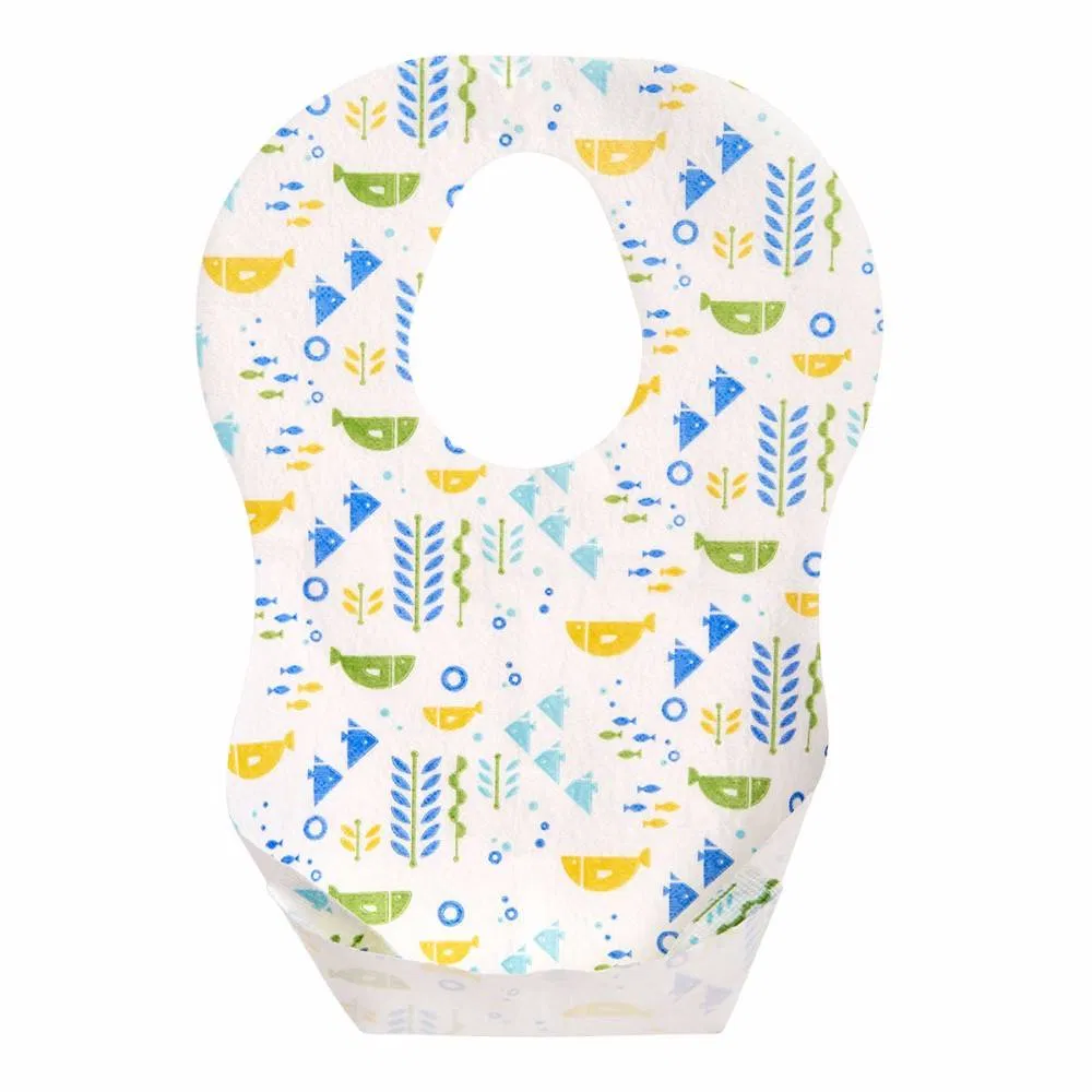 Ultra Soft Disposable Baby Bibs with Convenient Pocket for Infants