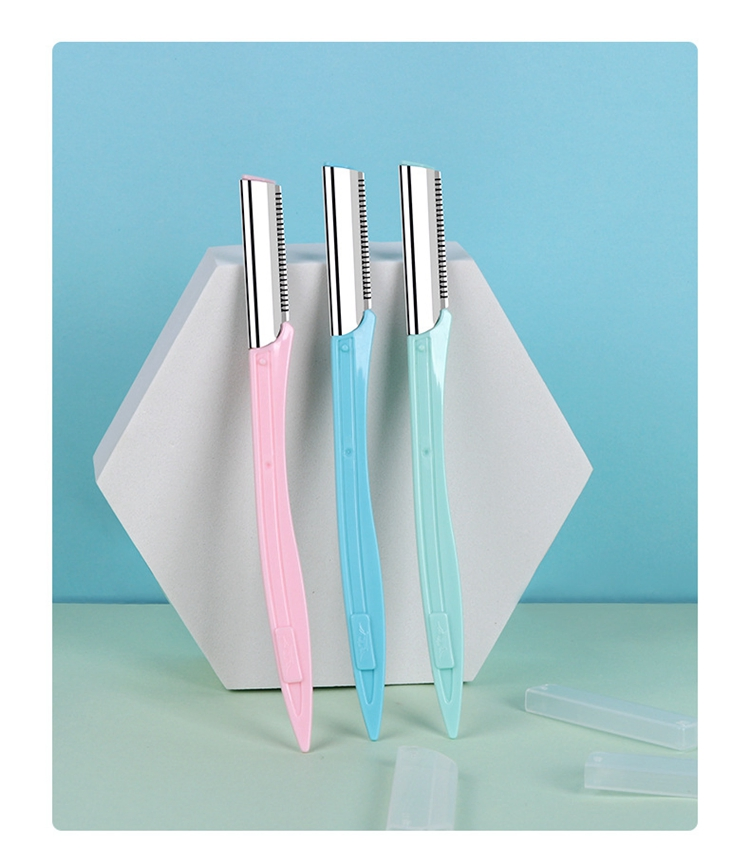 Wholesale Environmentally Friendly Packaging Eyebrow Trimmer Stainless Steel Blade Eyebrow Shaver