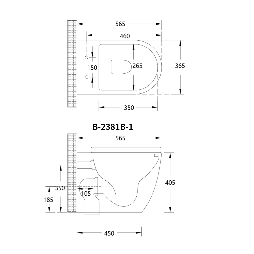 Luxury Design Ceramic Rimless Floor Standing Bathroom Toilet Sanitary Ware