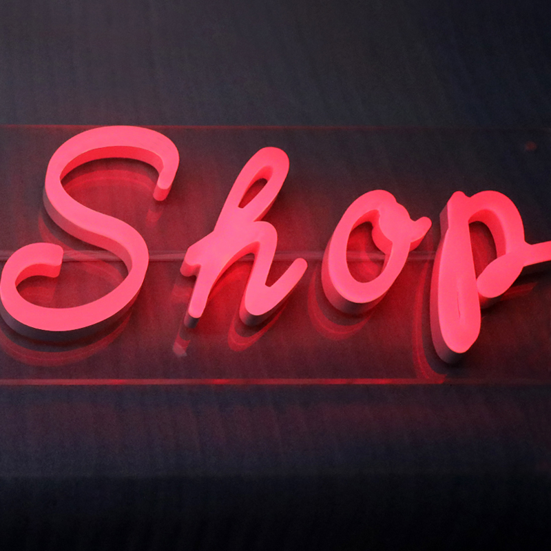 Custom Shop Sign LED 3D Waterproof Illuminated Neon Signage for Retail Shop