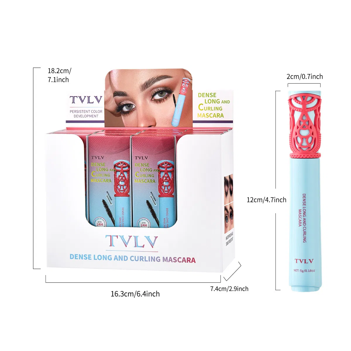 Ultimate Long-Lasting Curly Mascara - Water-Resistant Fiber Formula