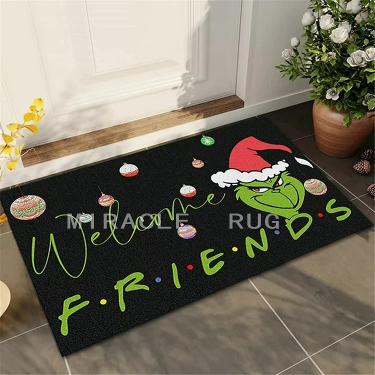 Gym Bathroom Area Rubber Mats Kitchen Flooring Rugs Capet Outdoor Logo Entrance Welcome Anti Slip Rubber Mat for Front Door