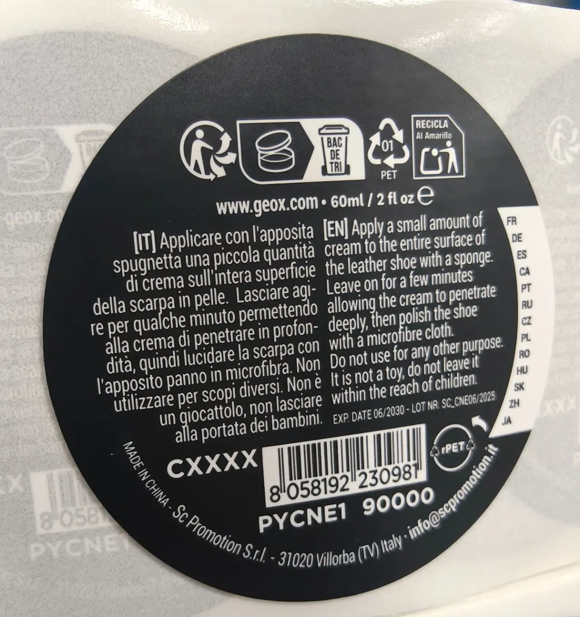 China High Quality Custom Self-Adhesive Printed Sticker Label Factory Manufacturer