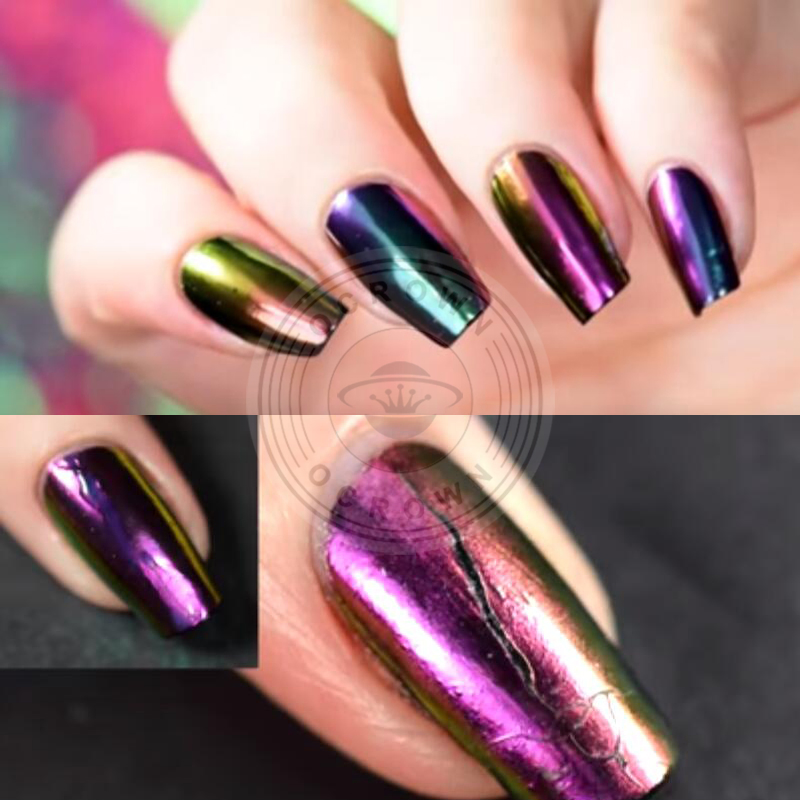 Acrylic Chameleon Mirror Chrome Powder Pigment for Nail Gel Polish