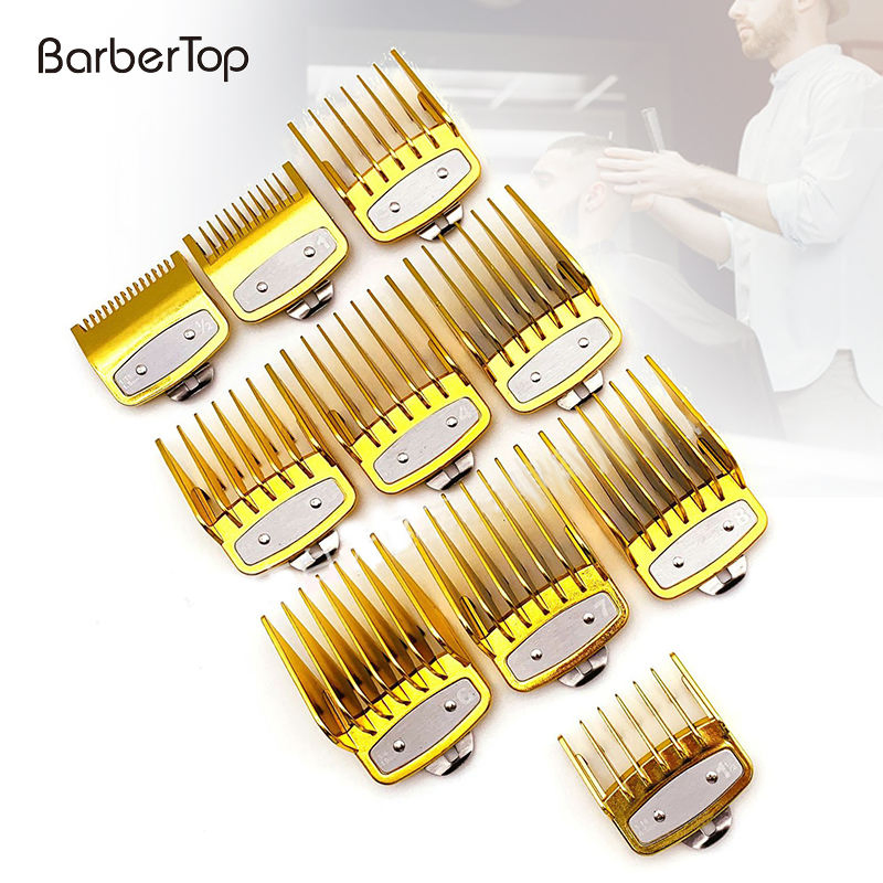 Custom Logo Professional Limit Comb Cutting Guide Combs 1.5/3/4.5/6/10/13/19/25mm Hair Clipper Trimmer Cutting Tools Kit