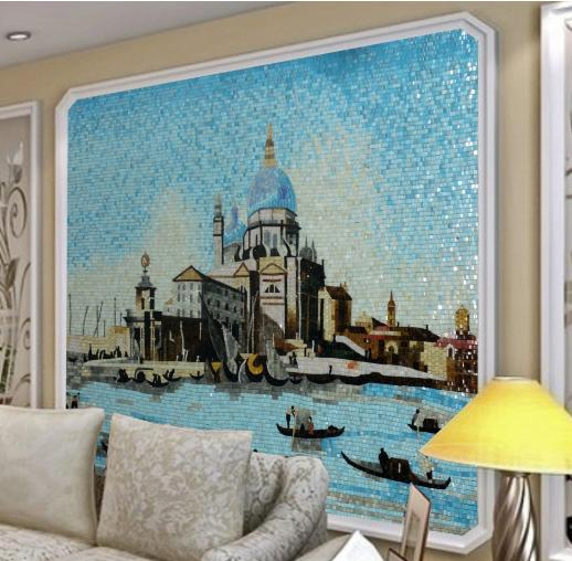 Good Design Mixed Color Mosaic Picture Mural for Hotel Wall Decoration Artworks